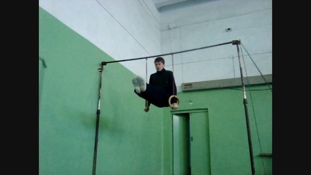 Оборот вперёд в упоре (Кольца)