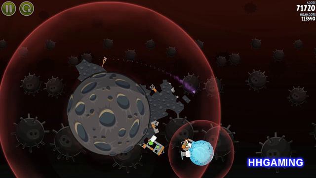 Angry Birds Space - Walkthrough 3-14 D-14 3 stars danger zone level guide how to get three star