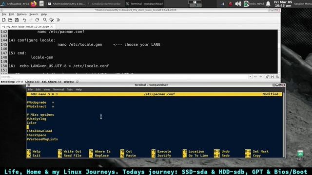 Arch Linux Installed on T3500 (11 Year Old Work Horse)  w/SSD & GPT Label no UEFI option BIOS/BOOT