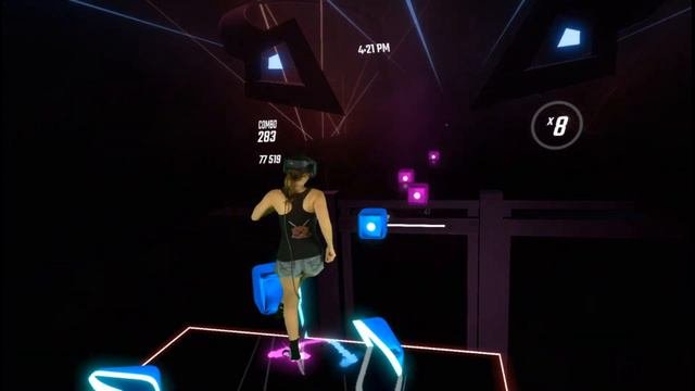Beat Saber || FEET SABER - Lindsey Stirling – Shadows (Expert) First Attempt || Mixed Reality