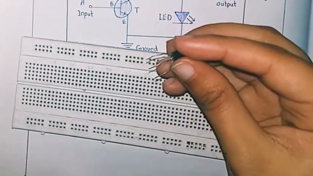 NOT GATE using transistor with full explanation/breadboard/circuit diagram