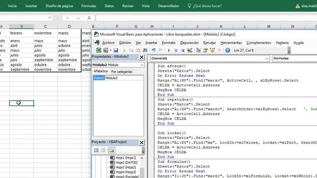 16- Búsqueda (FIND) en Excel con VBA