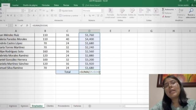 Crear una tabla en Excel y un video explicativo L1C2T3E4 2