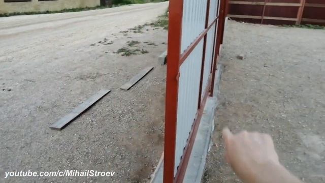 Откатные ворота своими руками, в процессе...