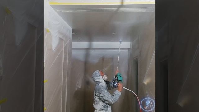 Покраска Потолка и Короба. Краска Tikkurila  Siro Himmea