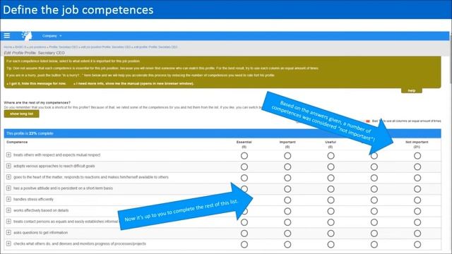 Profile Builder Free Competence Tool