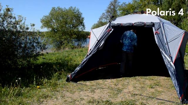 Палатка кемпинговая 4-местная "FHM" Polaris 4 (полуавтоматический каркас)