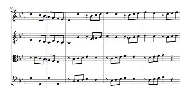 "La gloria sola, che ogn'or bramai" from "Admeto" (HWV 22 Act 1 No. 3) for String Quartet