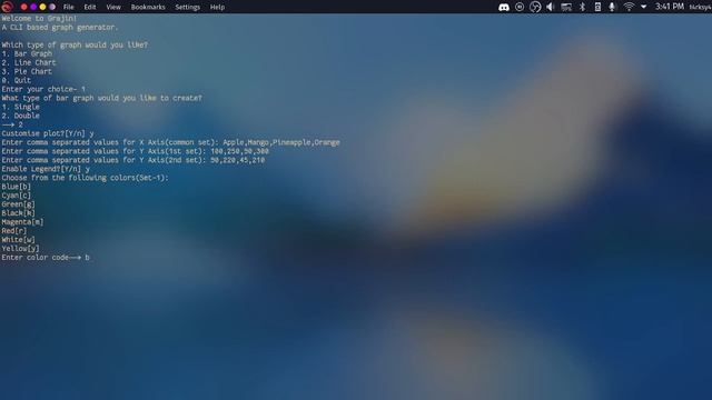 Grajin - A CLI Based Graph Generator