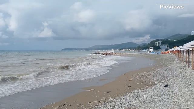 Небуг. Туапсинский район сегодня 17 июня 2024. Как выглядит пляж, обстановка на море, погода сейчас