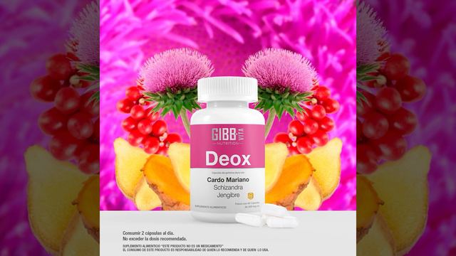 DEOX Cardo Mariano | Schizandra | Jengibre | Cúrcuma.