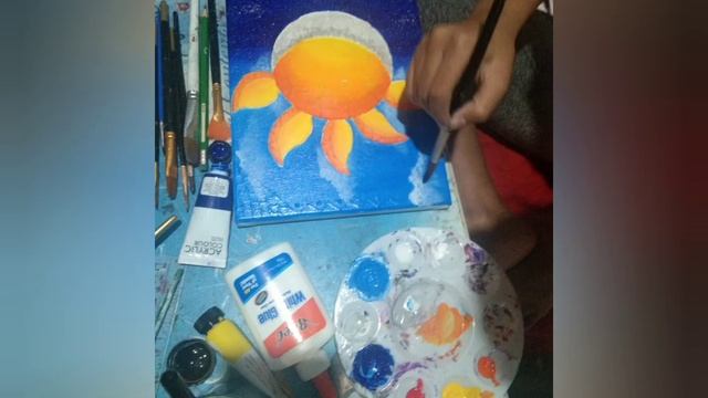 Sun and Moonlight art in Canvas painting Batik making | RhodArtsy