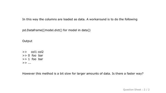 Pandas : How to convert a list of Pydantic BaseModels to Pandas Dataframe