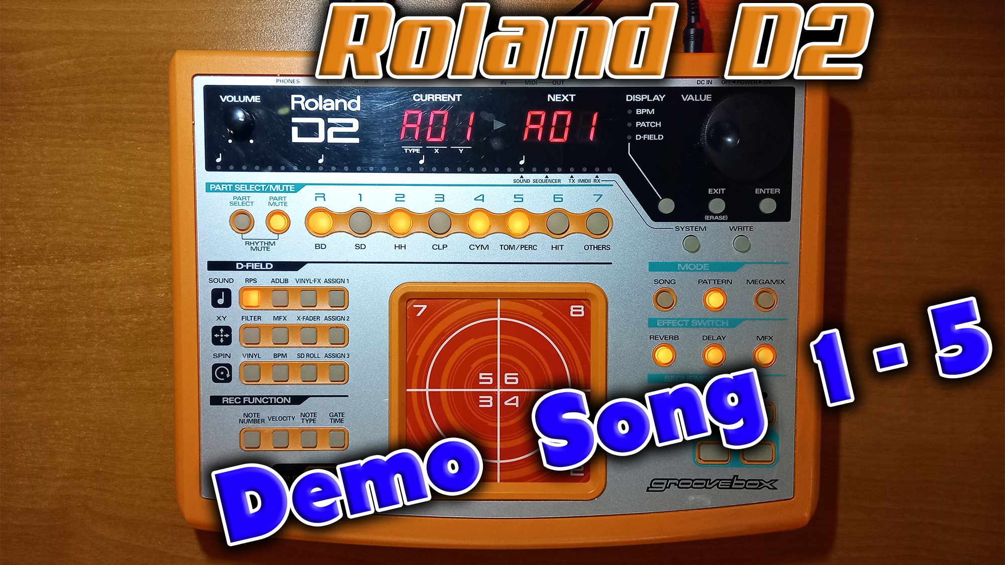 Грувбокс из далёкого 2001 года - Roland D2 !  Слушаем Demo songs  1-2-3-4-5