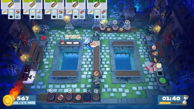 Overcooked 2 Night of the Hangry Horde 3-1, 3Stars