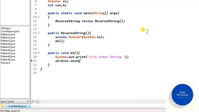 Print The String In Reverse Using Java Programming