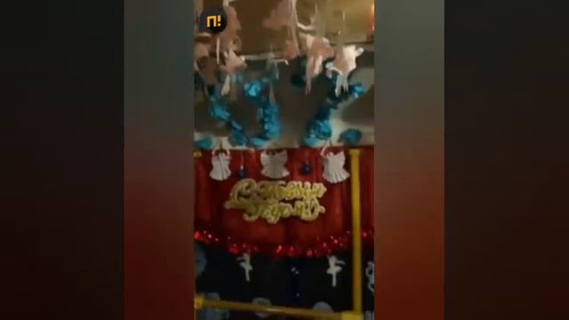 Праздничная атмосфера в одной из маршруток Кургана