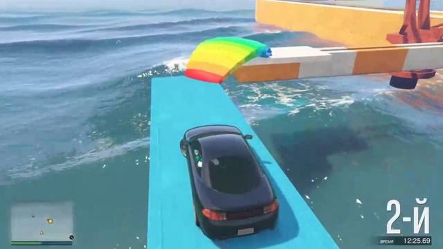 #GrandTheftAutoV# и снова страдаем а значит новые карты скилл тест и авто паркур
