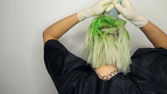 PURPLE & LIME GREEN HAIR DYE