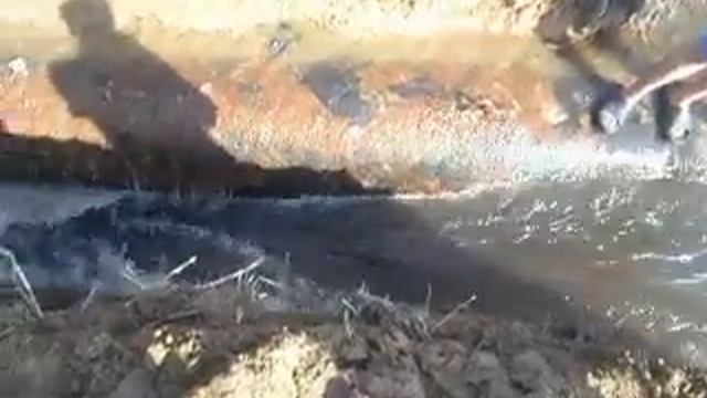 Потоп в Тарановке. Работы по отводу воды.