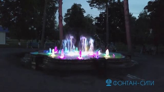 Светомузыкальный фонтан с декоративной опалубкой в Скарятинском сквере г.Чистополь. 2019 г
