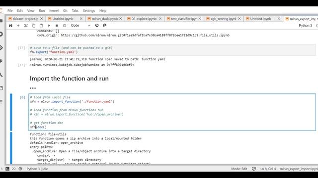 MLRun Functions DEMO: Python Jupyter (Open-Source Data Science Orchestration + Experiment Tracking)