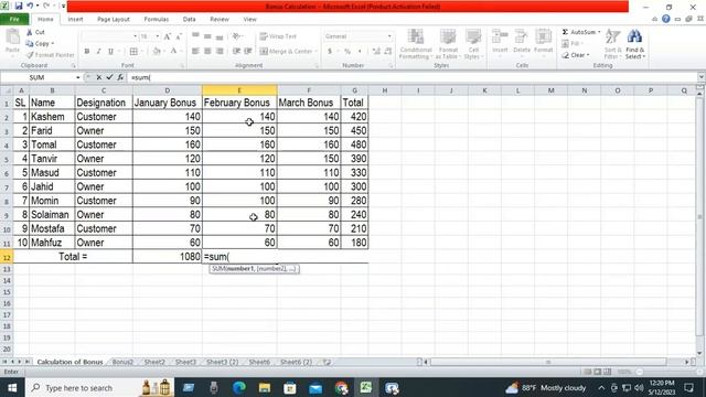 Microsoft Excel Tutorial No-05_Learn Microsoft Excel Easily