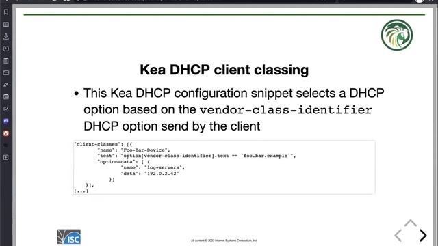 Configuring vendor options in Kea DHCP