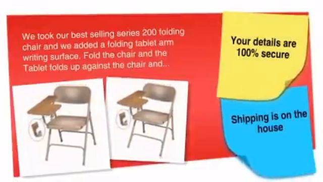Premium Folding Chair With High-Pressure Tablet Arm - Ofconcepts.com