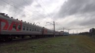 Электровозы ЭП1М-448 и ЭП1М-644 с поездом №381 Грозный — Москва