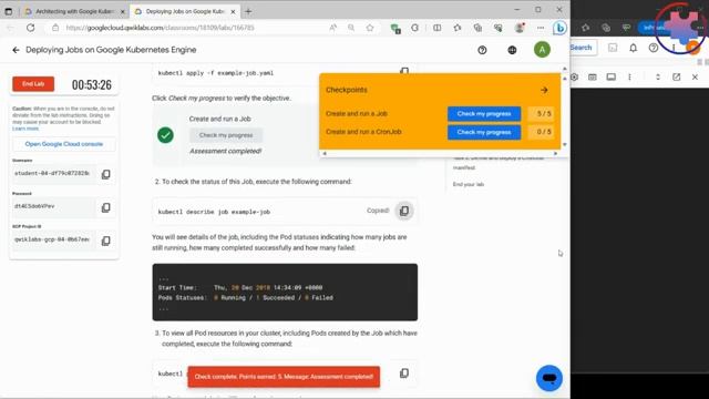 Deploying Jobs on Google Kubernetes Engine (Qwiklabs Walkthrough)