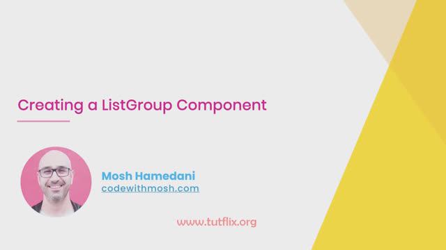 3-2- Creating a ListGroup Component