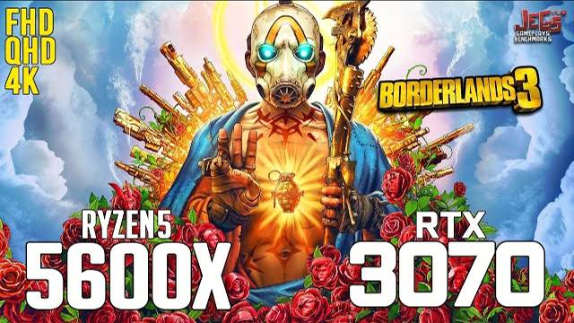 Borderlands 3 on Ryzen 5 5600x + RTX 3070 1080p, 1440p, 2160p benchmarks!