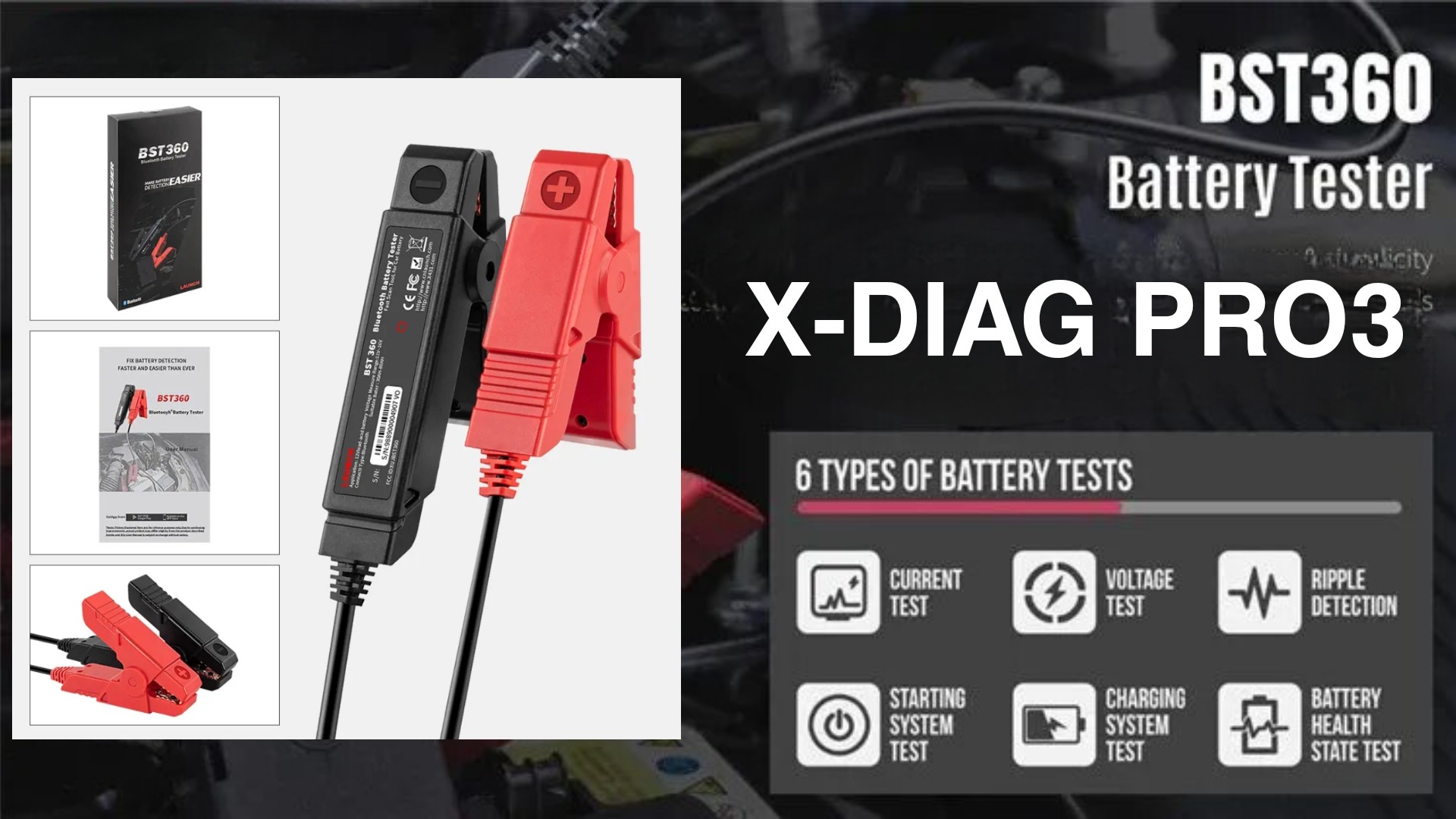 Тестер батареи Launch BST 360 и X-DIAG Pro3