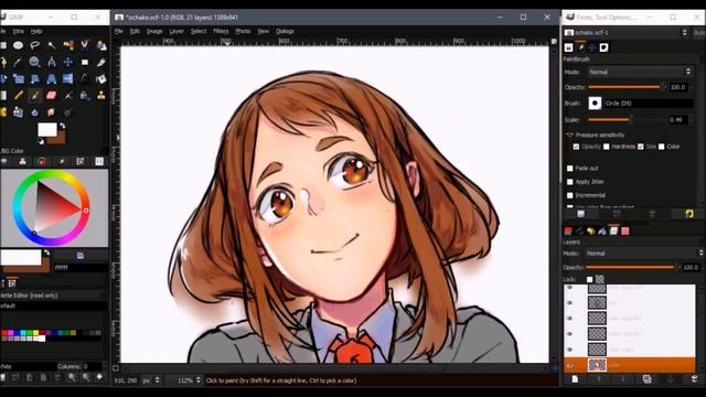 MY HERO ACADEMIA  GIMP COLORING TUTORIAL