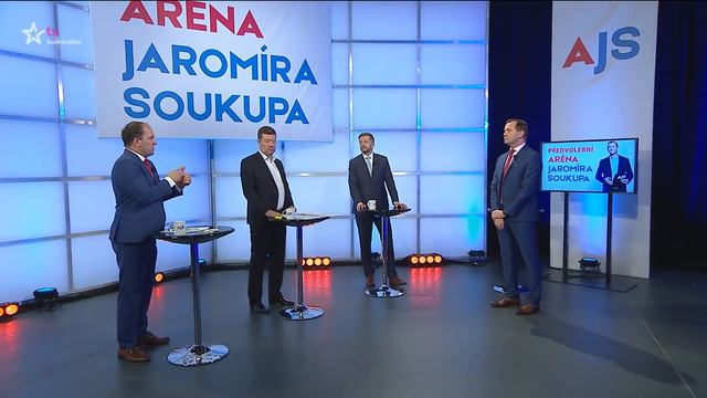 Předvolební Aréna Jaromíra Soukupa (2021/28) -  Rakušan (STAN), Okamura (SPD) a Výborný (KDU-ČSL)