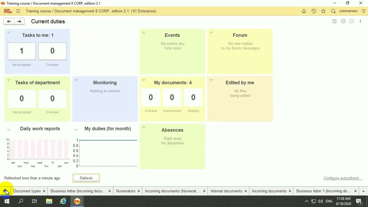 04 03 Incoming and outgoing documents 1С:Document Management