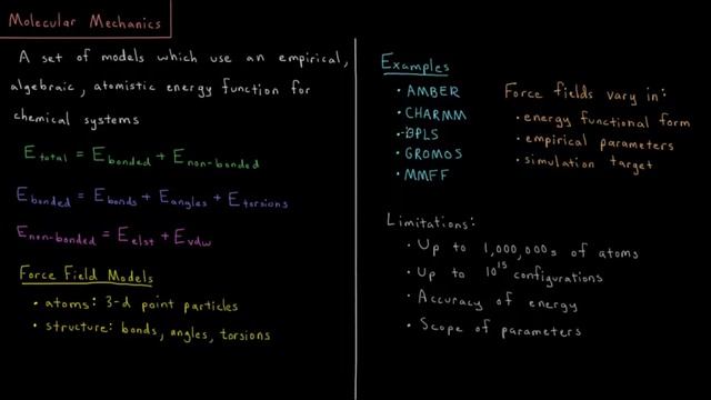 Computational Chemistry 2.2 - Molecular Mechanics