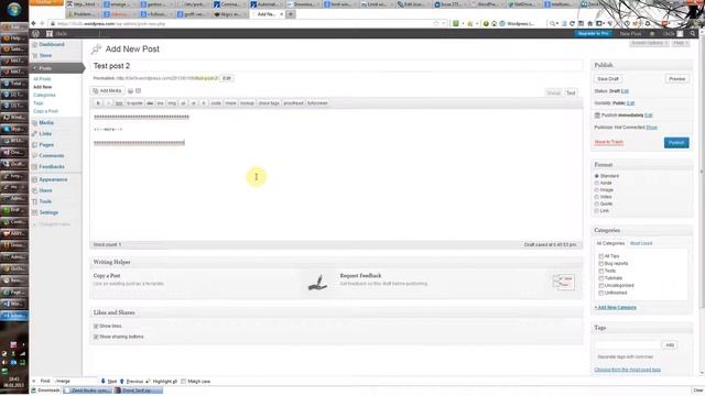 word+wordpress.com - more tag bug