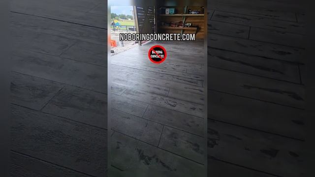 Concrete "Wood Plank" overlay is now stained & sealed!