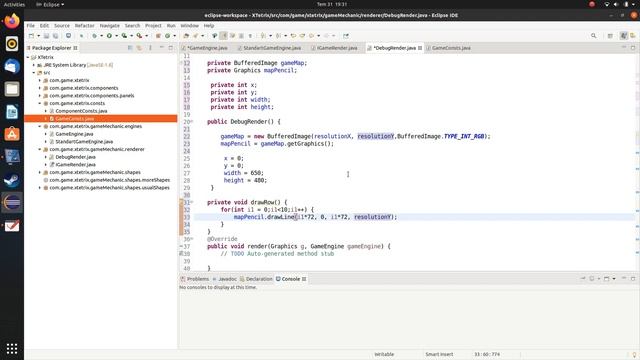 Java ile tetris kodlayalım #10 ilk görüntüyü ekrana basmak