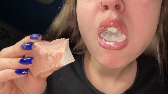 Мел Белая гора в пасте из канцелярского мела chalk moor asmr chalk cranch wetасмр глинаме