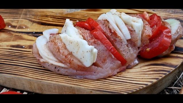 Как приготовить сочную куриную гармошку? Асмр Еда у Костра