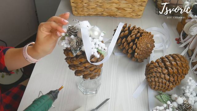 Decor of big cones / Декор больших шишек / DIY TSVORIC