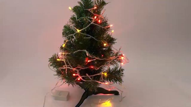 Відео огляд_Гірлянда на ялинку, гірлянда для дому, різнокольорова. 5 режимів. Прозорий провід. 7м