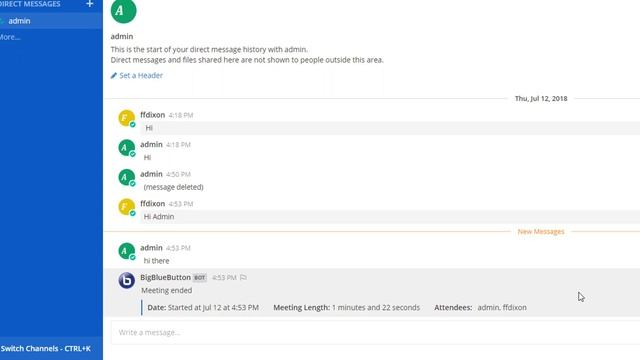 BigBlueButton integration with Mattermost