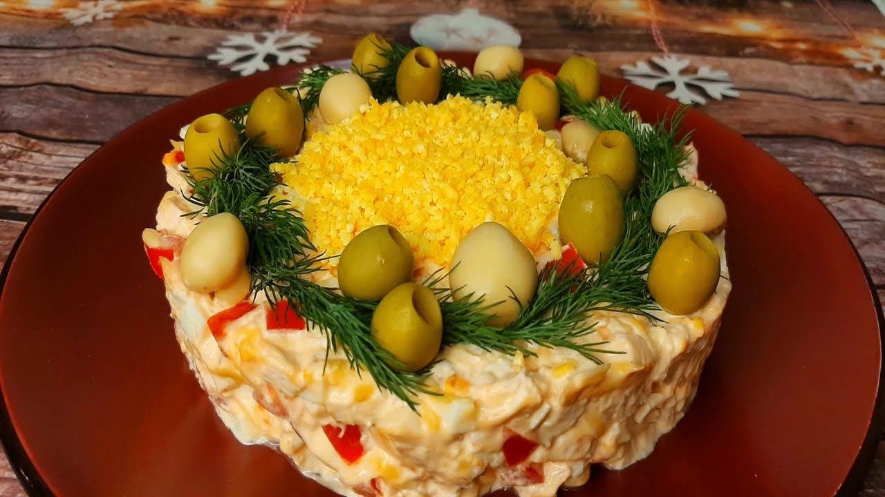 САЛАТ ИЗ ЧЕТЫРЁХ ИНГРЕДИЕНТОВ! Его готовят уже миллионы! СУПЕР САЛАТ НА ПРАЗДНИЧНЫЙ СТОЛ