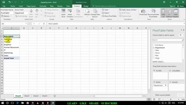 Ms Excel 2016 Tutorial in Hindi/Urdu Part 8