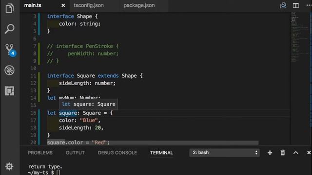 TypeScript 037 - Interface의 Inheritance