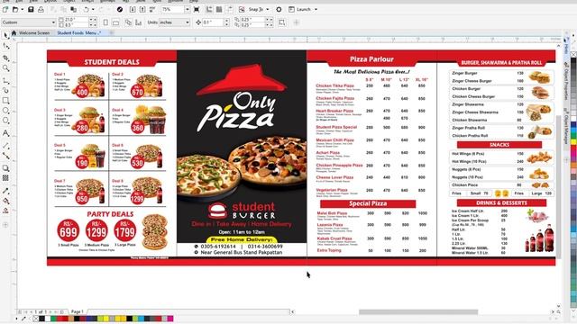 Fast Food Menu CDR File Free Download | Original CDR File | 99 GRAPHIC STUDIO